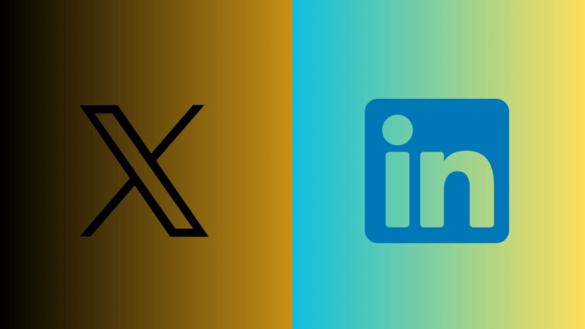 LinkedIn vs X - Market Cap Logos