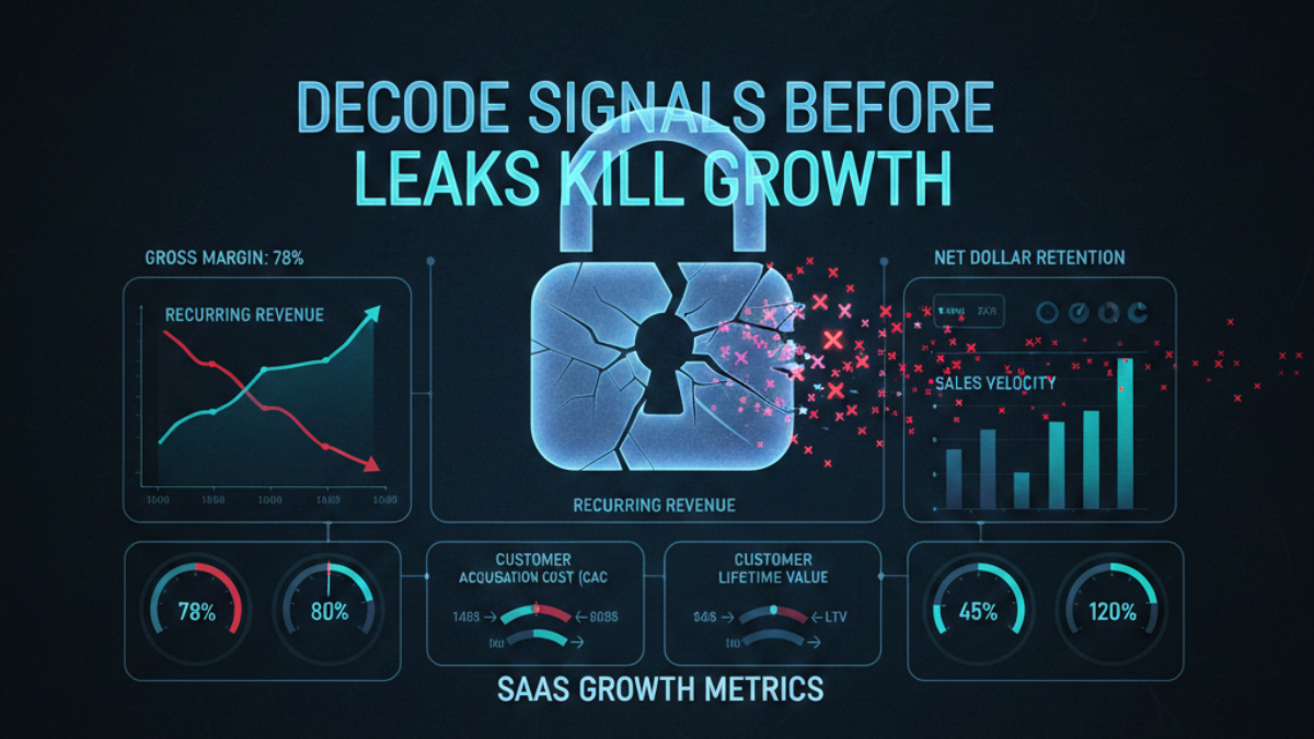 Hobo.Video - SaaS Growth Metrics: Decode Signals Before Leaks Kill Growth - SaaS dashboard