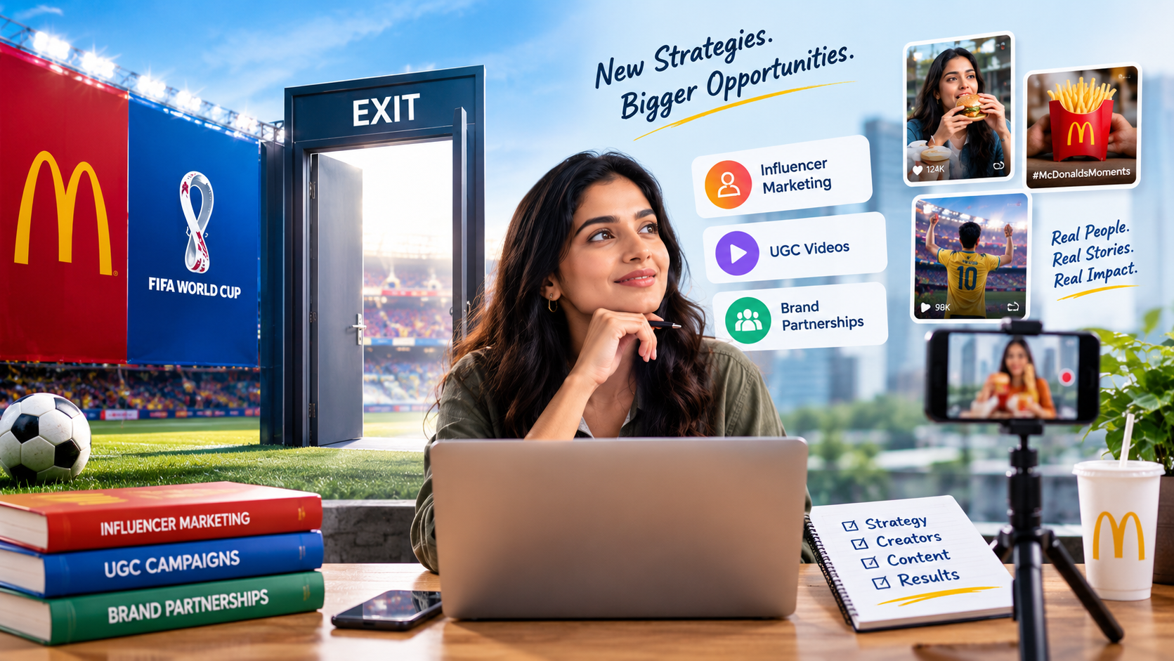 McDonald’s FIFA World Cup sponsorship exit with a creator illustrating lessons for influencer marketing, UGC campaigns, and brand partnerships.