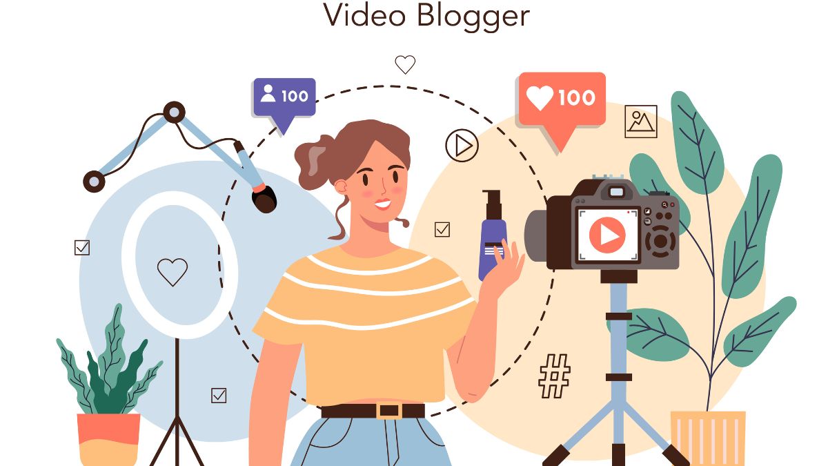 Hobo.Video – Most Used Influencer Tools – Video Blogger Illustration