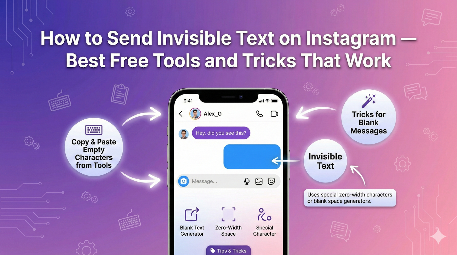 Hobo.Video- How to Send Invisible Text on Instagram - Best Free Tools and Tricks That Work- Instagram technique